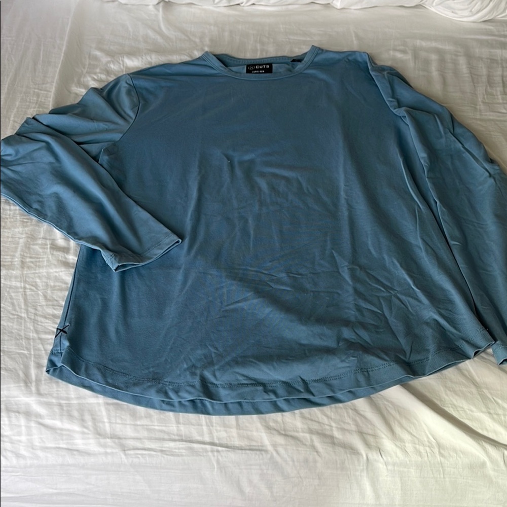 Men's Blue Long Sleeve Shirt